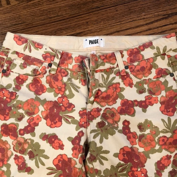 PAIGE SZ 29 floral jeans - Picture 2 of 6